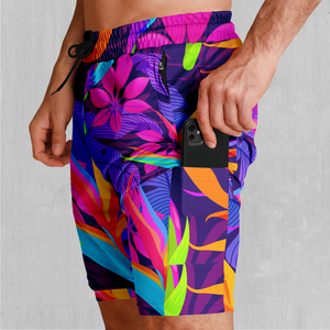 Neon Jungle Men's 2 in 1 Shorts