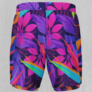 Neon Jungle Men's 2 in 1 Shorts