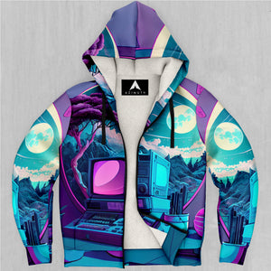 Neon Nexus Sherpa Hoodie