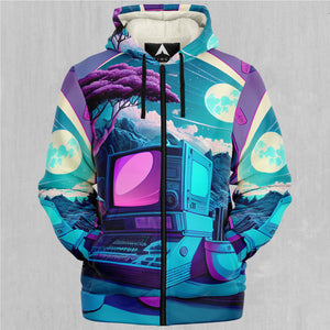 Neon Nexus Sherpa Hoodie