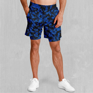 Oceania Blue Camo Men's 2 in 1 Shorts