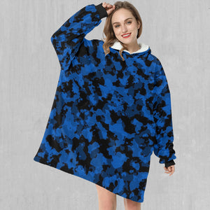 Oceania Blue Camo Blanket Hoodie