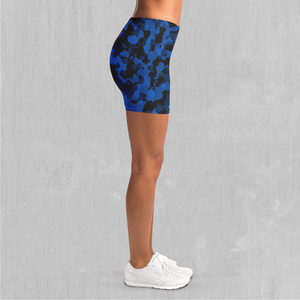 Oceania Blue Camo Yoga Shorts