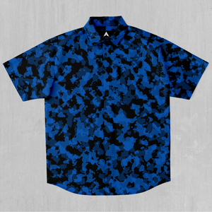 Oceania Blue Camo Button Down Shirt