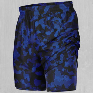 Oceania Blue Camo Men's 2 in 1 Shorts
