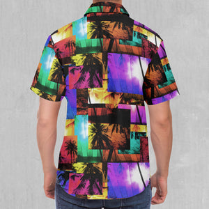 Paradise Collage Button Down Shirt