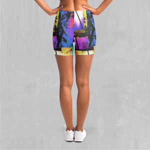 Paradise Collage Yoga Shorts