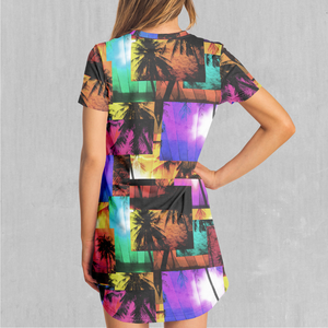Paradise Collage T-Shirt Dress
