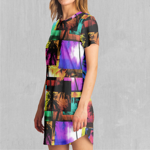 Paradise Collage T-Shirt Dress