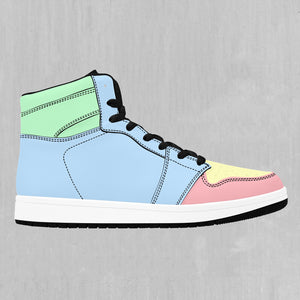 Pastel Color Block High Top Sneakers