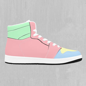 Pastel Color Block High Top Sneakers