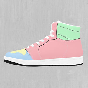 Pastel Color Block High Top Sneakers