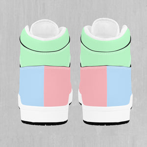 Pastel Color Block High Top Sneakers