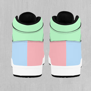 Pastel Color Block High Top Sneakers