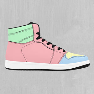 Pastel Color Block High Top Sneakers