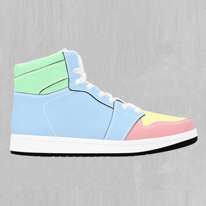 Pastel Color Block High Top Sneakers