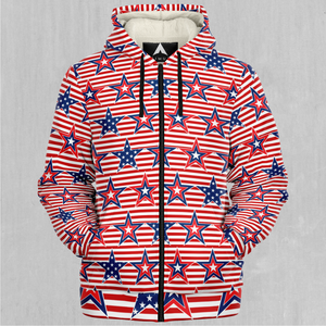 Patriotic Stars Sherpa Hoodie