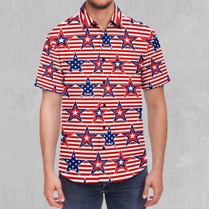 Patriotic Stars Button Down Shirt