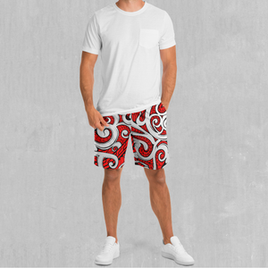 Polynesian Warrior Shorts - Festival Clothing, Rave Outfits, EDM Gear