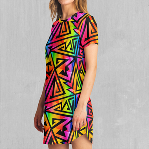 Prismatic Spectrum T-Shirt Dress