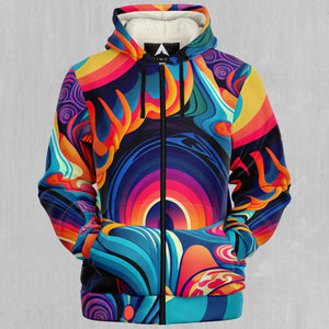 Psychedelic Vortex Sherpa Hoodie