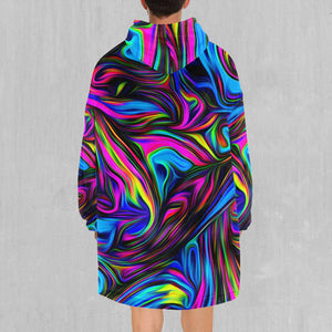 Psychedelic Waves Blanket Hoodie