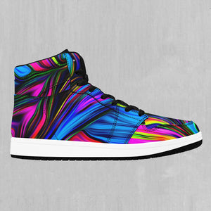 Psychedelic Waves High Top Sneakers