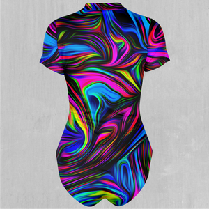Psychedelic Waves Short Sleeve Bodysuit