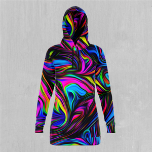 Psychedelic Waves Hoodie Dress
