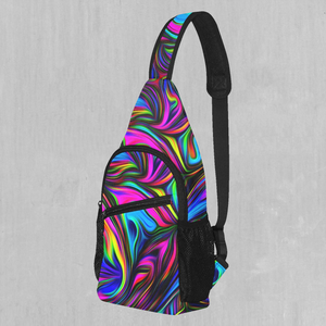 Psychedelic Waves Sling Bag