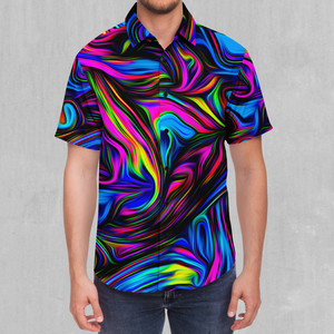 Psychedelic Waves Button Down Shirt