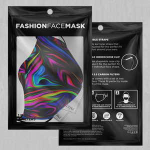 Psychedelic Waves Face Mask - Azimuth Clothing
