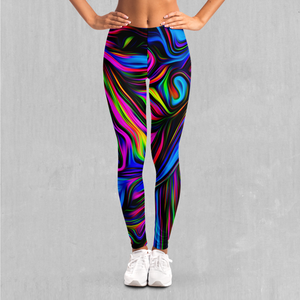 Psychedelic Waves Leggings - Azimuth Clothing