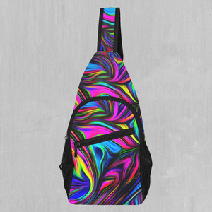 Psychedelic Waves Sling Bag