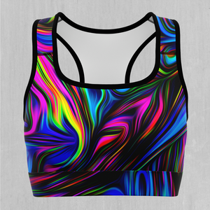 Psychedelic Waves Sports Bra