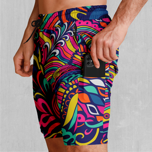 Psychotropic Men's 2 in 1 Shorts