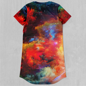 Rainbow Galaxy T-Shirt Dress