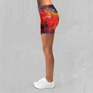 Rainbow Galaxy Yoga Shorts