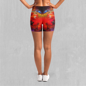 Rainbow Galaxy Yoga Shorts