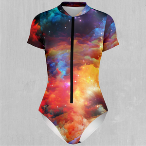 Rainbow Galaxy Short Sleeve Bodysuit