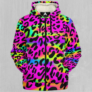 Rave Leopard Sherpa Hoodie
