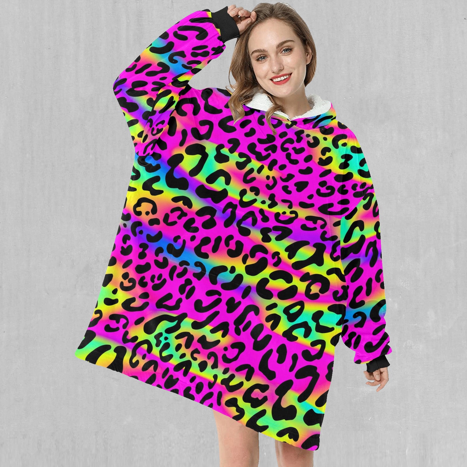 Rave Leopard Blanket Hoodie