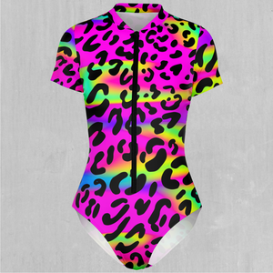 Rave Leopard Short Sleeve Bodysuit