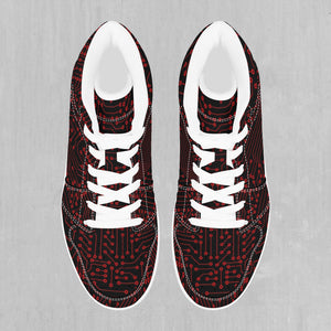 Red Cybernetic High Top Sneakers