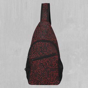 Red Cybernetic Sling Bag