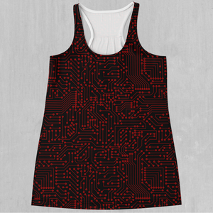 Red Cybernetic Women's Tank Top