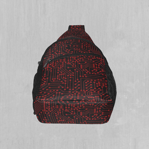 Red Cybernetic Sling Bag