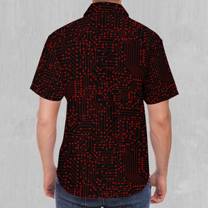 Red Cybernetic Button Down Shirt