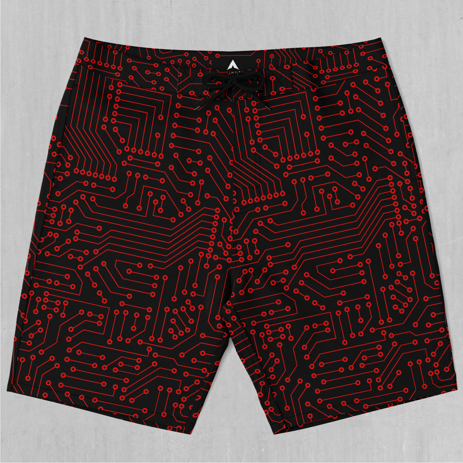 Red Cybernetic Board Shorts