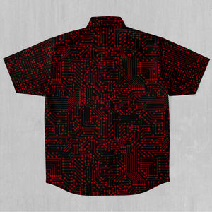 Red Cybernetic Button Down Shirt